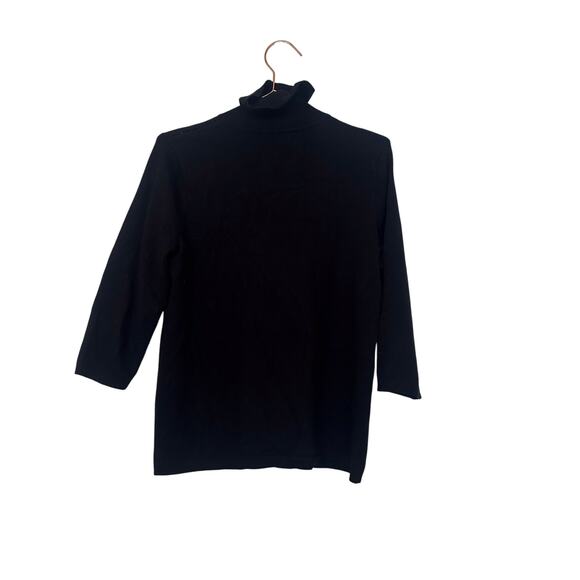 Chicos size 1 black turtleneck soft long sleeve sweater - Picture 3 of 5